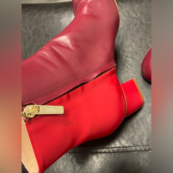 Red Valentino Two-tone Leather Boots 37.5 - Picture 4 of 8